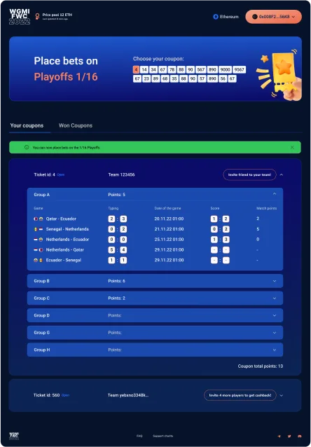 WGMI gaming platform marketplace interface