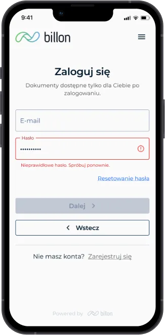 Billon document status overview