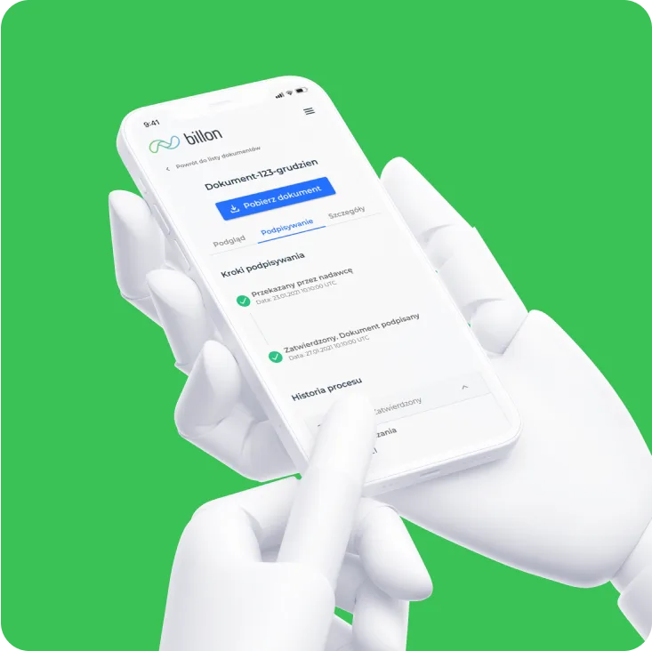 Billon app tablet interface design