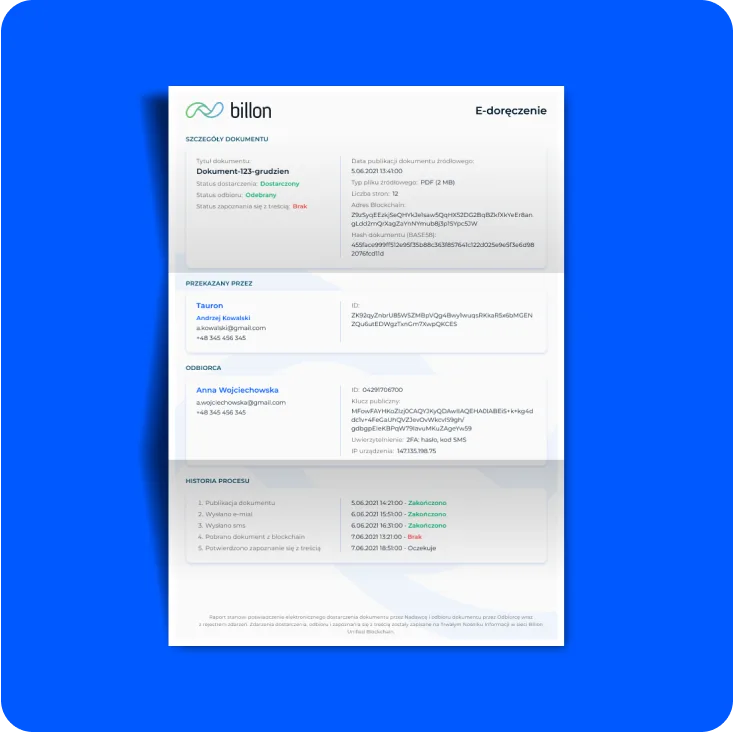 Billon app desktop interface design