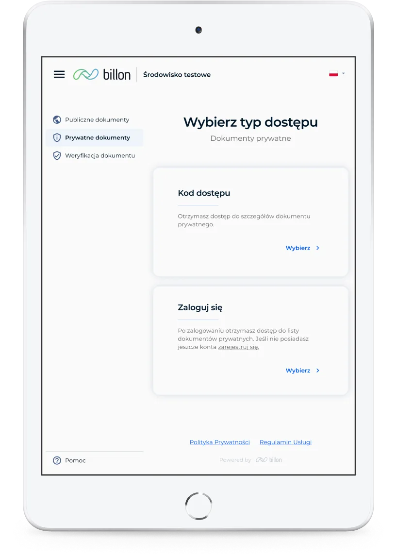 Billon document reader mobile interface slide 3