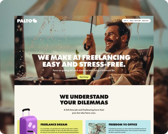 Palto brand origin and freelancer platform concept