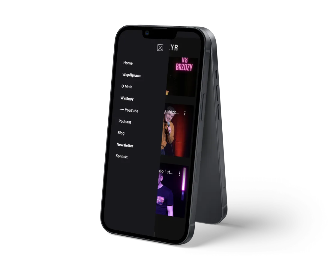 Filip Puzyr mobile navigation menu interface
