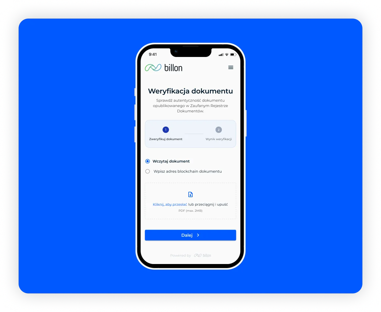 document verification view