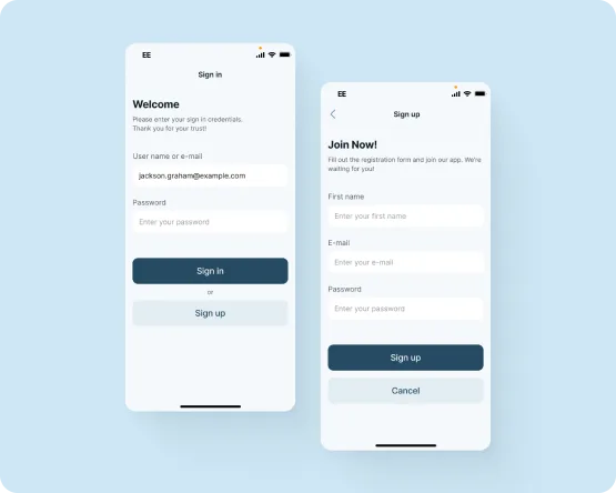 Oversite mobile app design process workflow