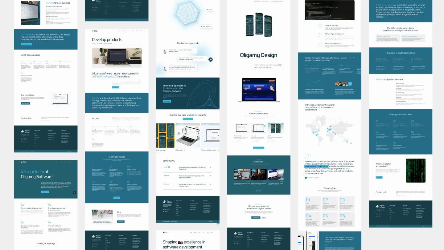 Oligamy Software brand identity visual elements