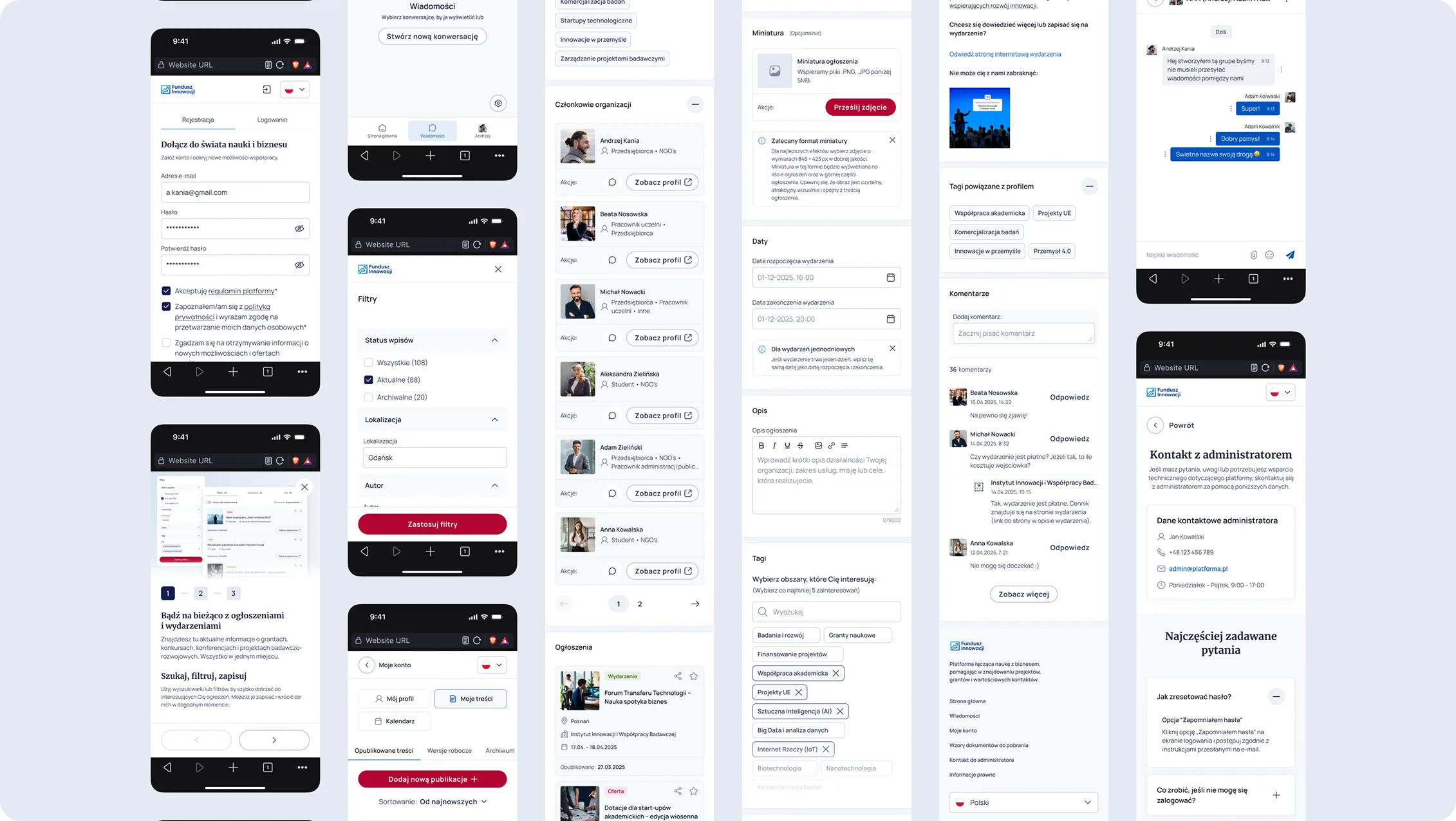 Pirxey platform full desktop layout overview