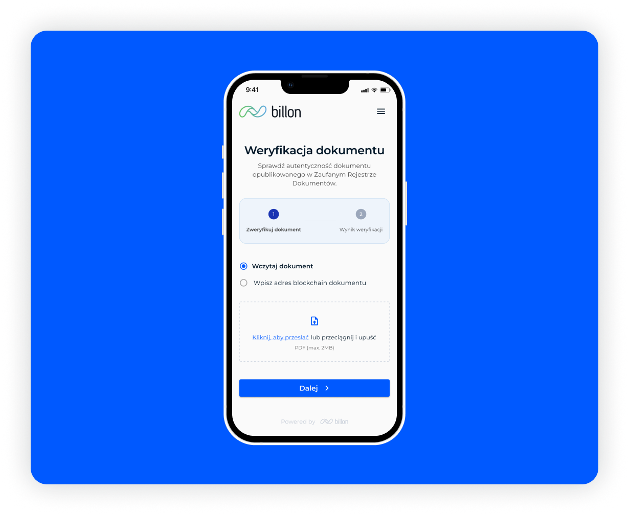 document verification view