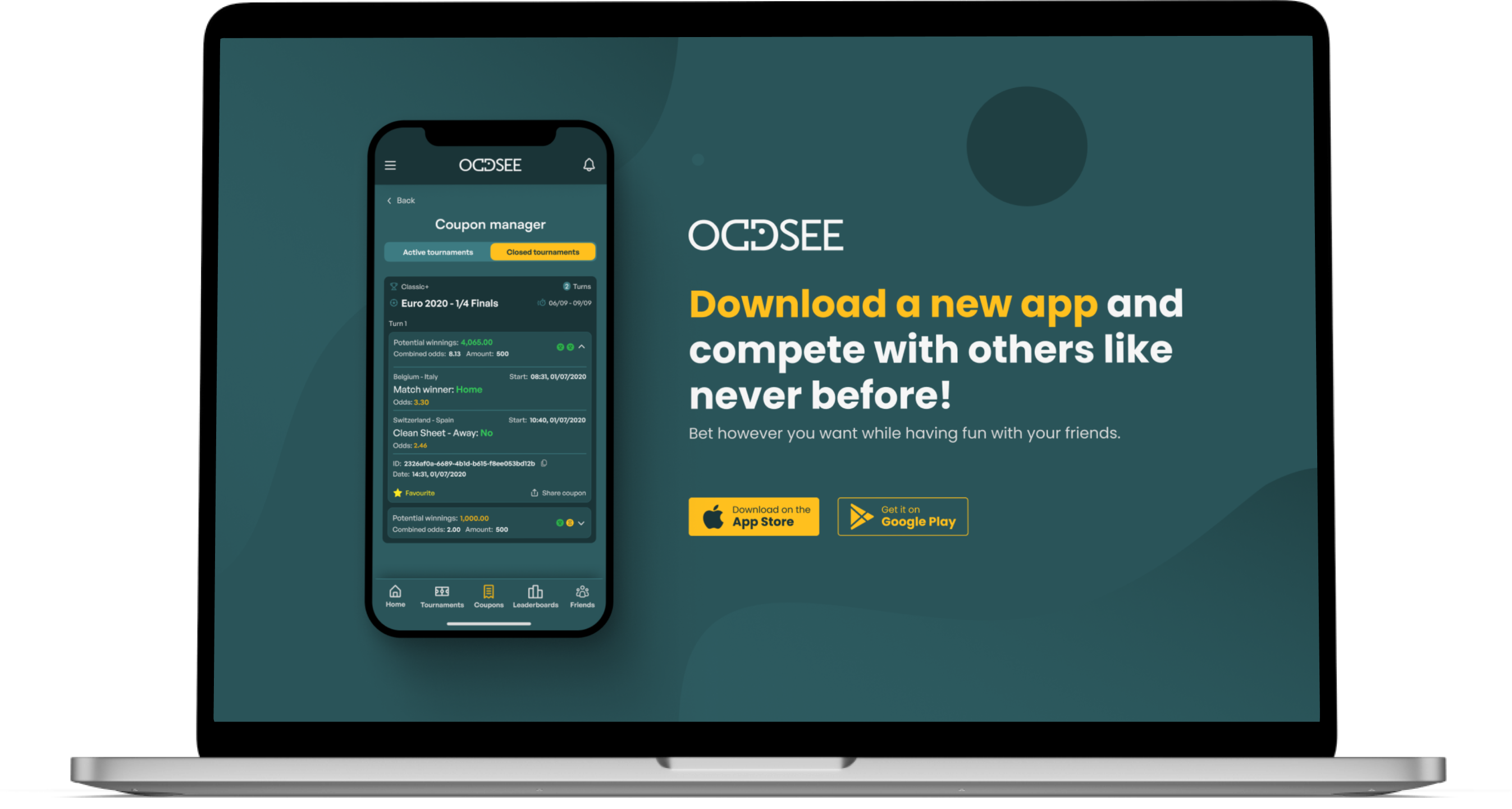 Oddsee Landing Page